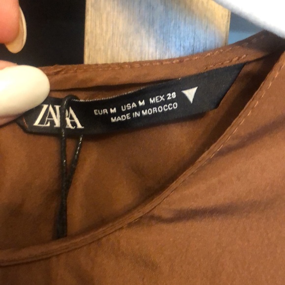 Zara puff sleeve midi dress - Picture 9 of 12